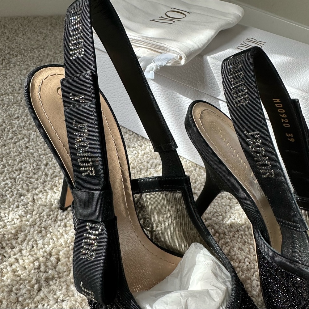 DIOR embellished mesh Jadior pumps